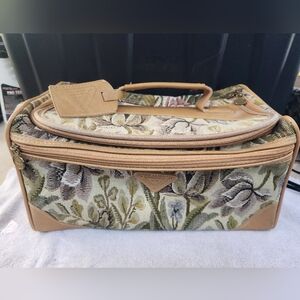 French West Indies Floral Luggage Carry On Preowned